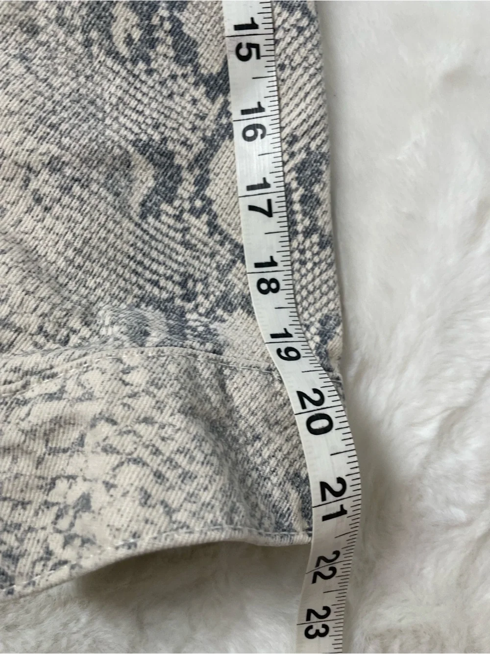 Free People Neutral Snake-Print Denim Jacket - Picture 8 of 11